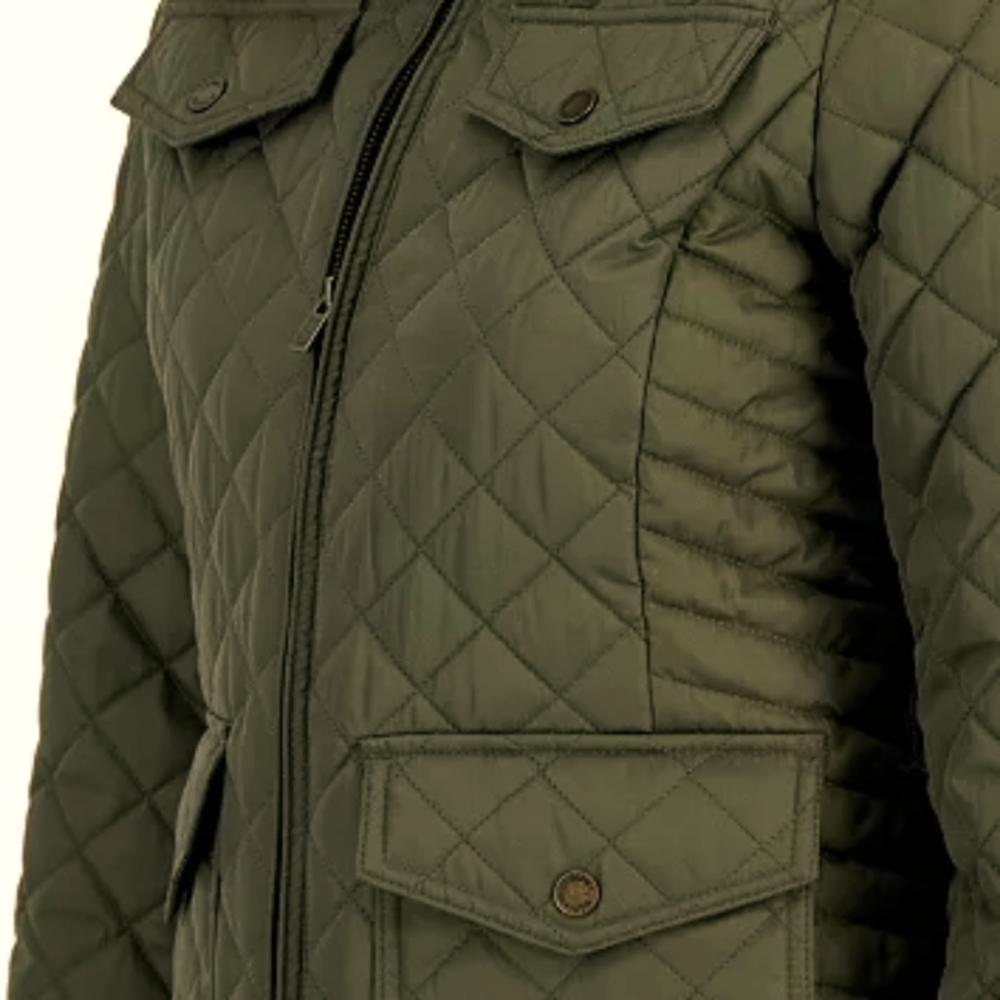 Tommy Hilfiger Women's Olive Quilted Jacket - Picture 9 of 16